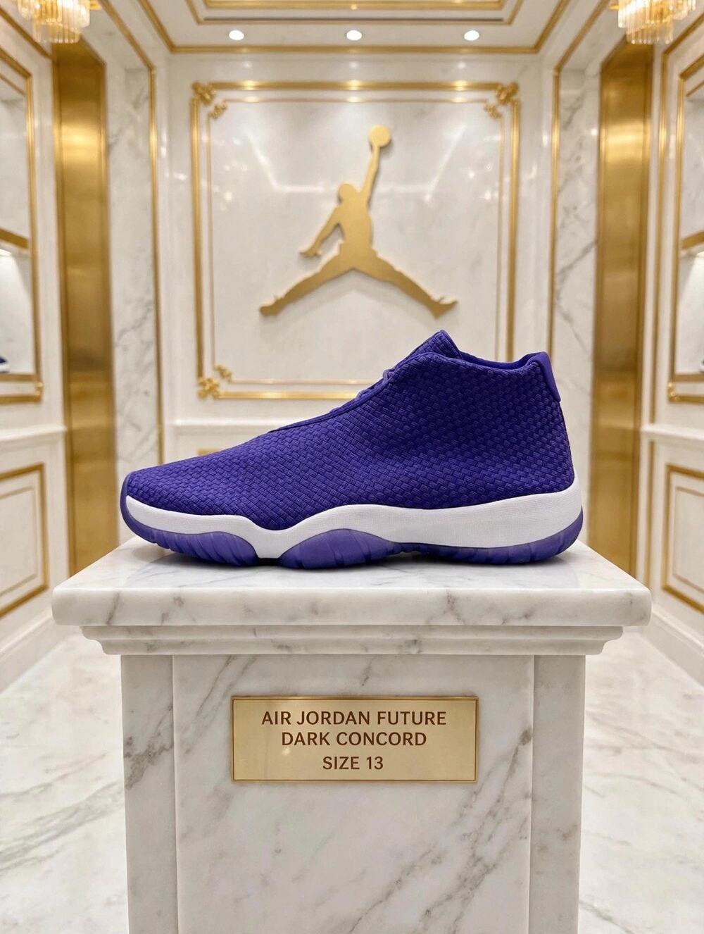 Size 13 - Air Jordan Future Dark Concord 656503-501 Purple Woven DS OG Box